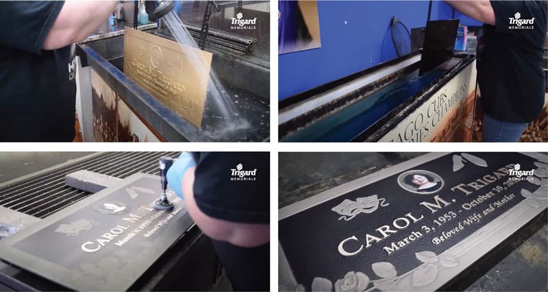 Bronze Grave Marker Finishing Process Trigard Memorials