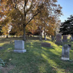Cemetery with grave markers