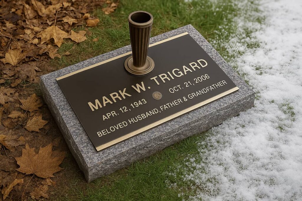 A grave marker for Mark W. Trigard