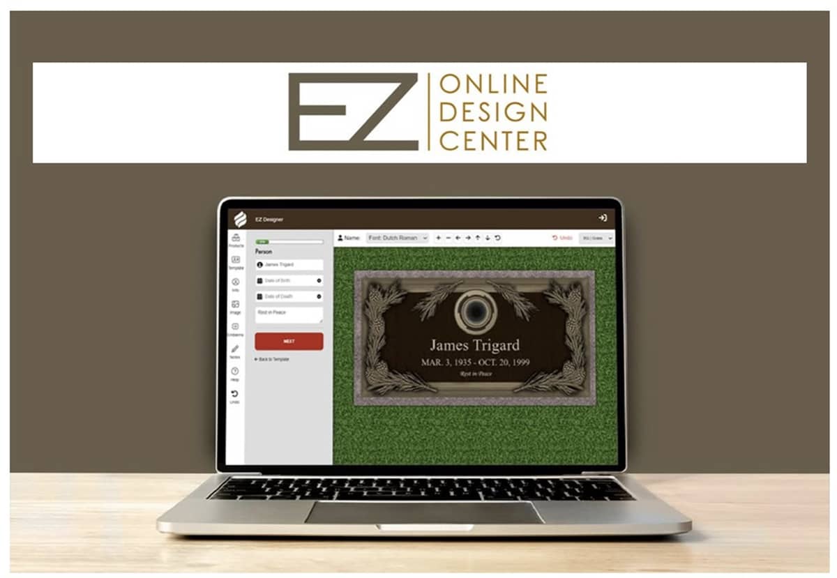 A computer screen showing the EZ Online Design Center