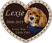 Dog Heart Grave Memorial Marker